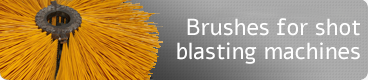 Brushes for shot blasting machines